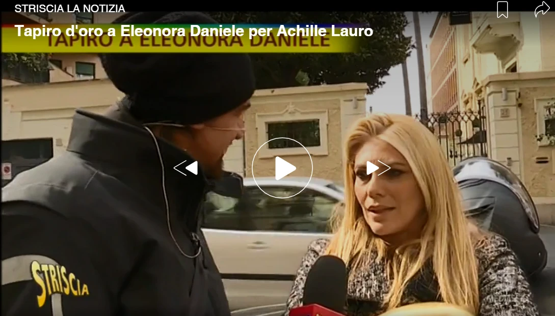 Striscia la notizia, primo tapirone d'oro per Eleonora Daniele: colpa di Achille Lauro