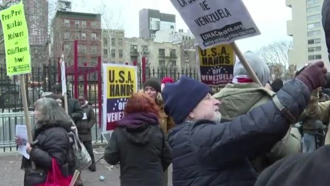 New York, proteste davanti al tribunale in cui viene processato Maduro