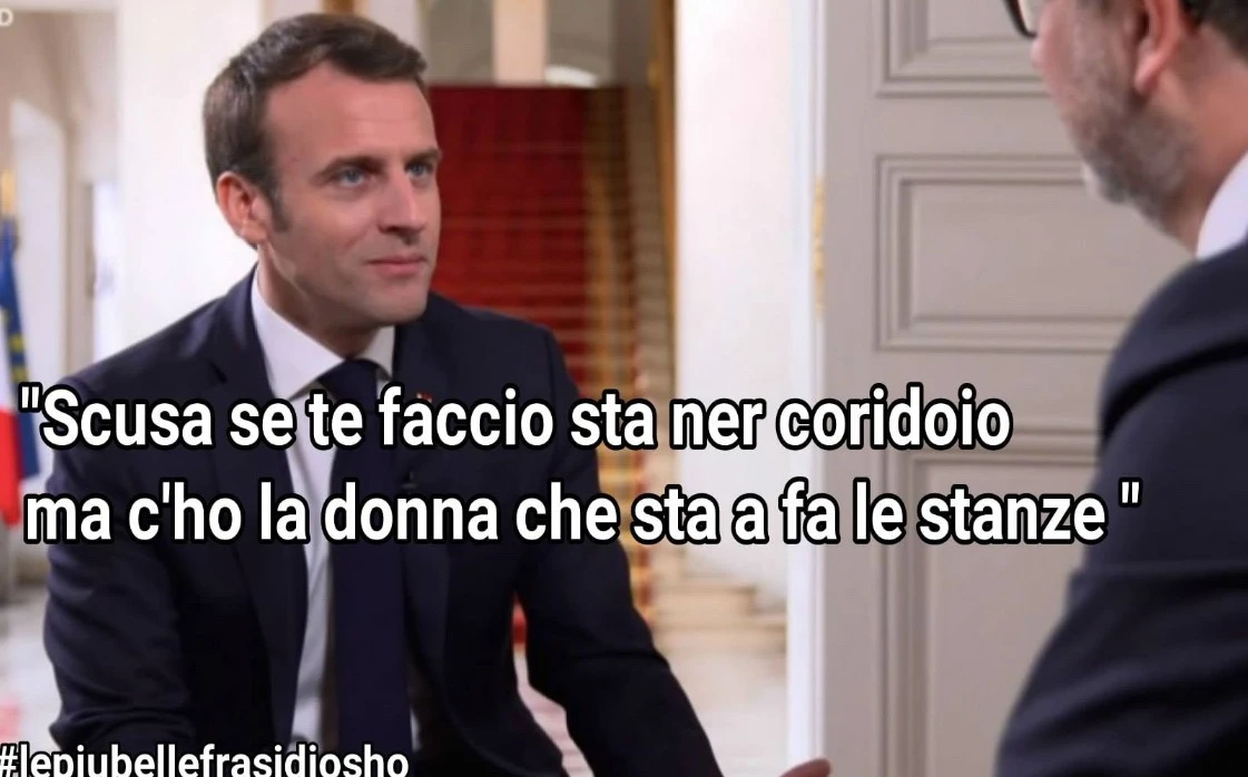 Macron a Che tempo che fa, Osho brutalizza Fabio Fazio: "Scusa se ti faccio stare nel corridoio, ma..."