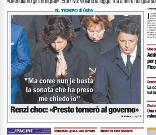 Agnese Renzi disperata per il marito: "Ma non gli basta?", il colpo basso in prima pagina sul Tempo