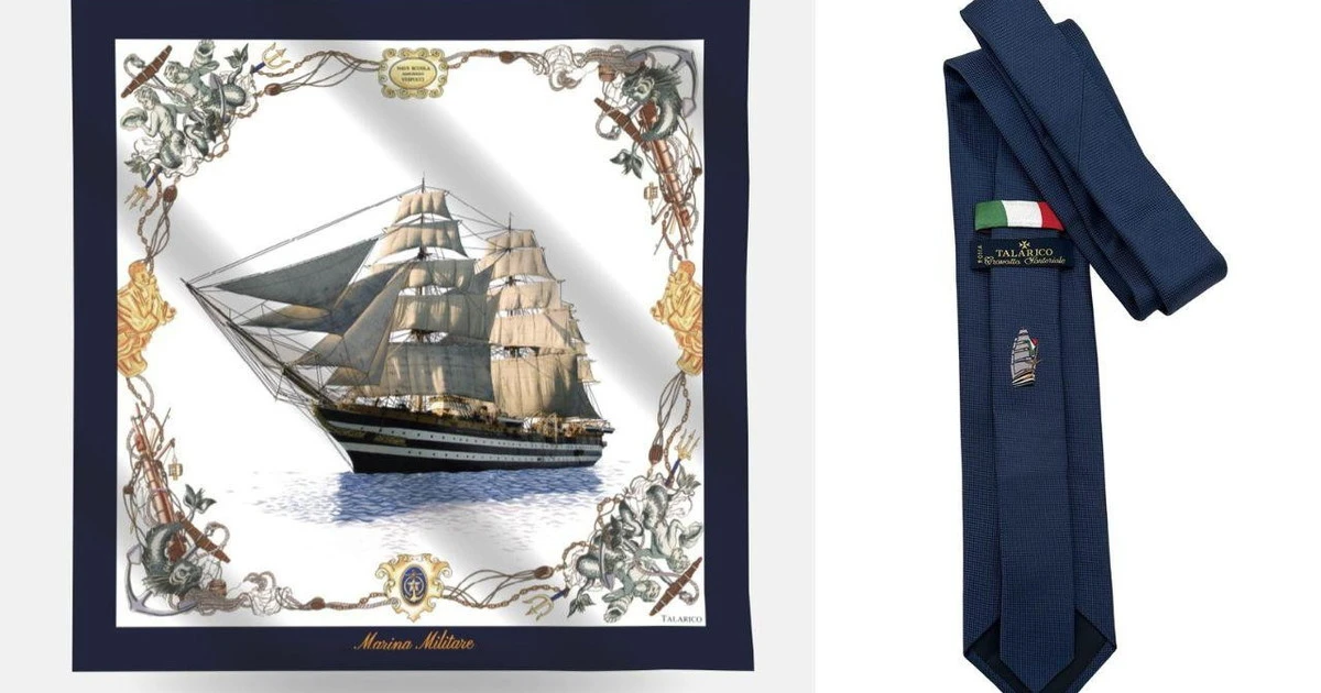 Talarico Cravatte è il fornitore ufficiale dei cadeaux della Nave Amerigo Vespucci per il giro del mondo 2023-2025