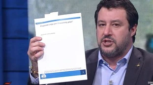 DiMartedì, "no, no no". Matteo Salvini zittisce Floris: "Lei mi ci vede governare col Pd?"