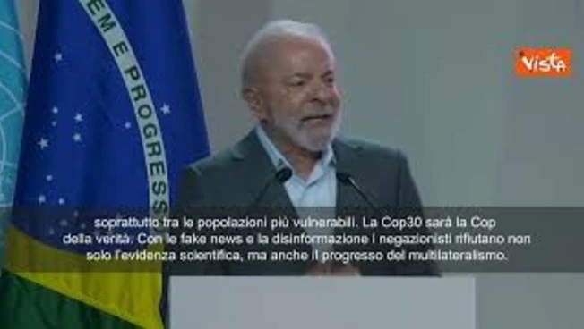 Cop30, Lula: È ora di sconfiggere i negazionisti del clima