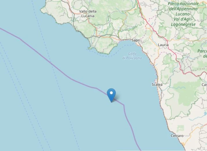 TRE SCOSSE DI TERREMOTO AL LARGO DELLA CALABRIA, LA PIÙ FORTE DI 4.4