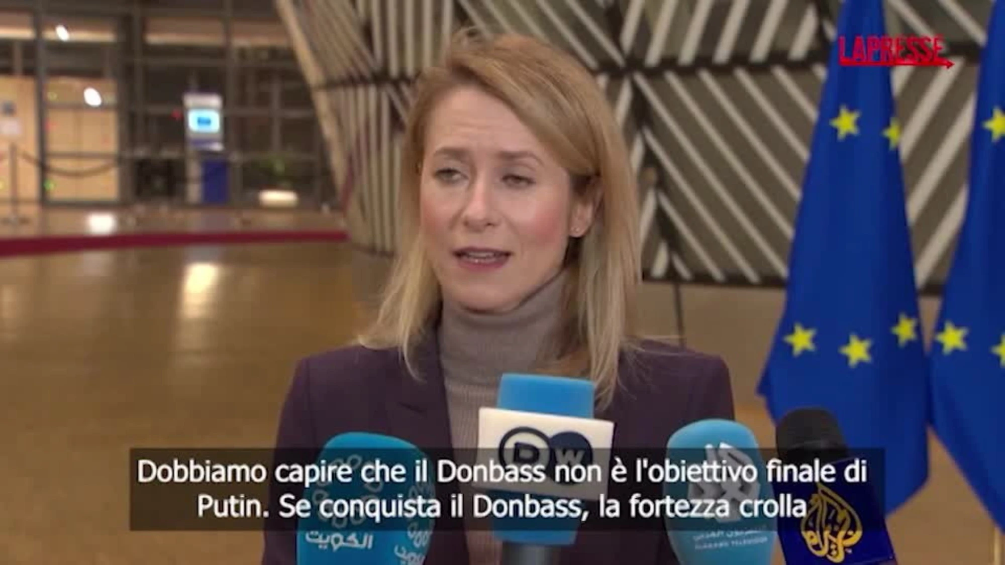 Ucraina, Kallas: "Se Putin conquista il Donbass crolla la fortezza"