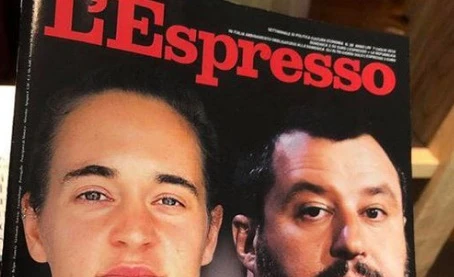 Matteo Salvini replica alla prima pagina de L'Espresso: "La nuova eroina della sinistra?", orgoglio italiano