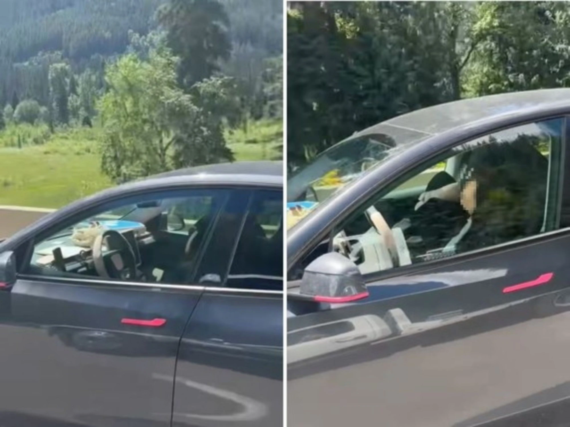 La mamma dorme e l'auto va a 100km/h con le bimbe dietro: la foto-choc fa il giro del mondo