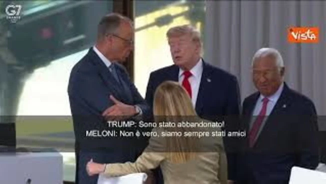Trump scherza con Meloni: "Sono stato abbandonato", lei: "Siamo sempre amici". Siparietto al G7
