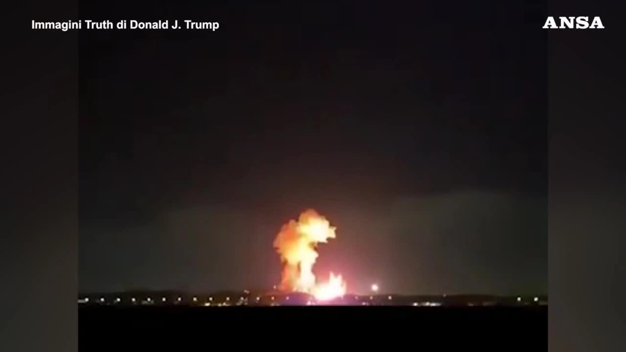 Gli Usa colpiscono deposito di munizioni in Iran, Trump posta il video