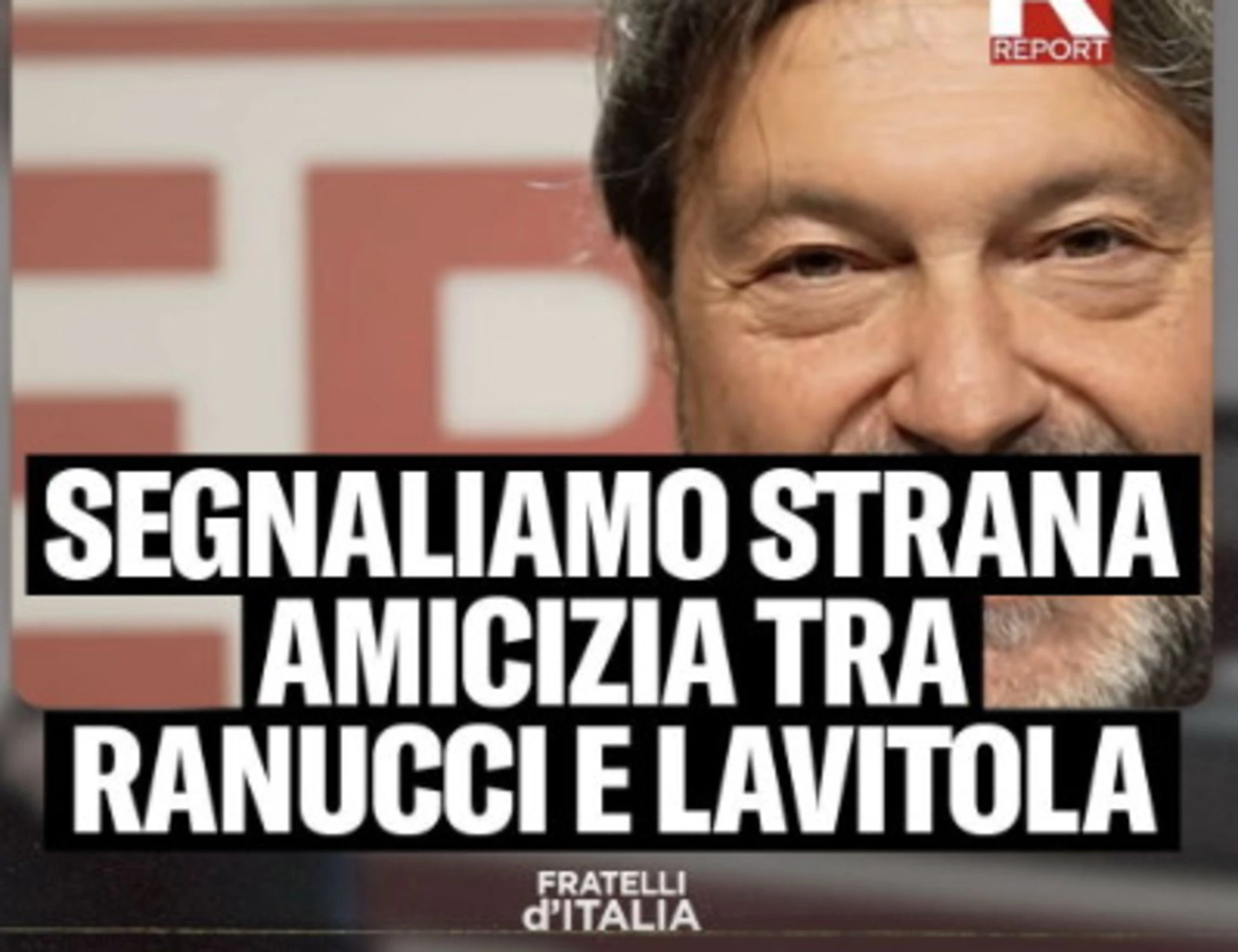 Sigfrido Ranucci, FdI gela Report: "Segnaliamo una curiosa amicizia"
