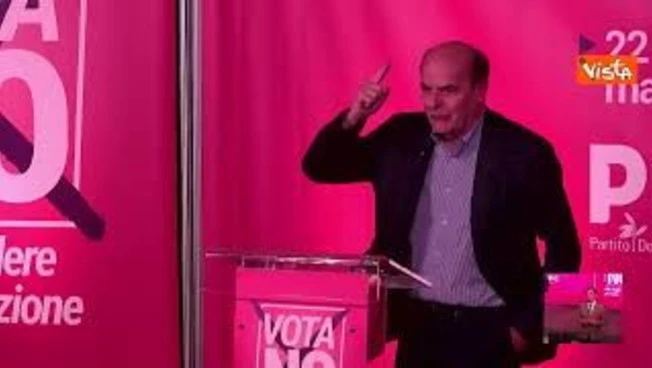 Bersani: Giudici si ispirano a Costituzione per sostituire Parlamento e Governo quando c'è dubbio