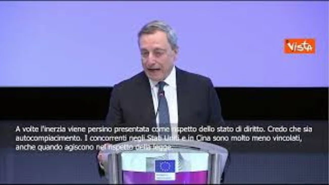 Draghi: In Ue serve velocità e agire insieme, se no rassegniamoci a rimanere indietro