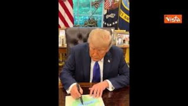 Trump con mappa e penna: Lago Ontario lo chiameremo Lago America