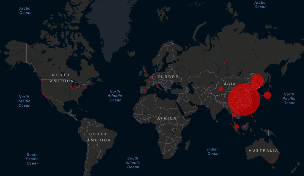 Coronavirus, la mappa che monitora l'epidemia in tempo reale: il contagio nazione per nazione