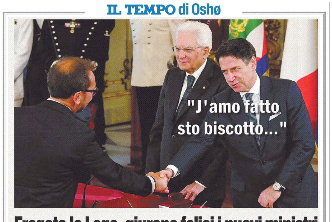 "Il biscotto" di Conte e Bonafede. Sulla prima pagina de Il Tempo la bordata al governo dell'inciucio