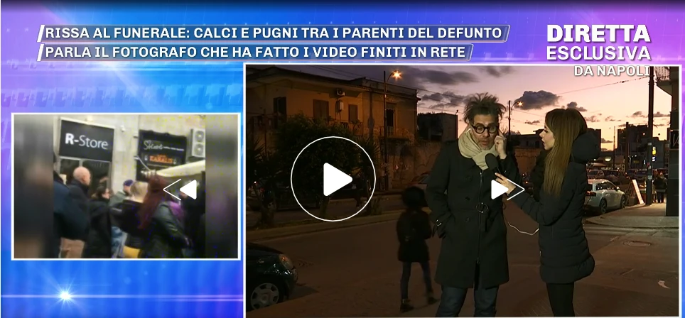 Pomeriggio 5, calci e pugni al funerale: una donna finisce a terra, caos da Barbara D'Urso