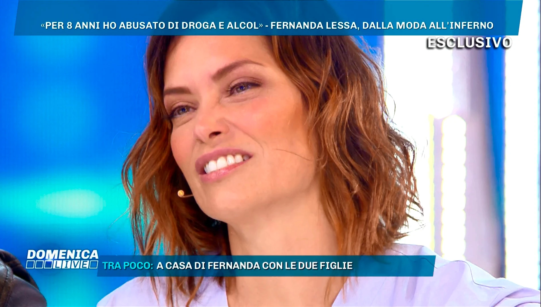 Domenica Live, Fernanda Lessa e l'alcolismo: "Quante bottiglie bevevo al giorno", studio ammutolito