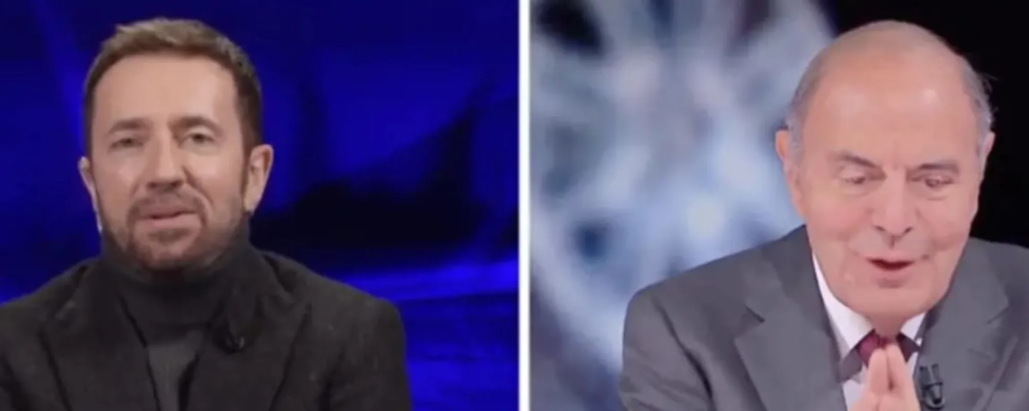 "Lo dici a tuo figlio". Scanzi insulta, Vespa lo gela