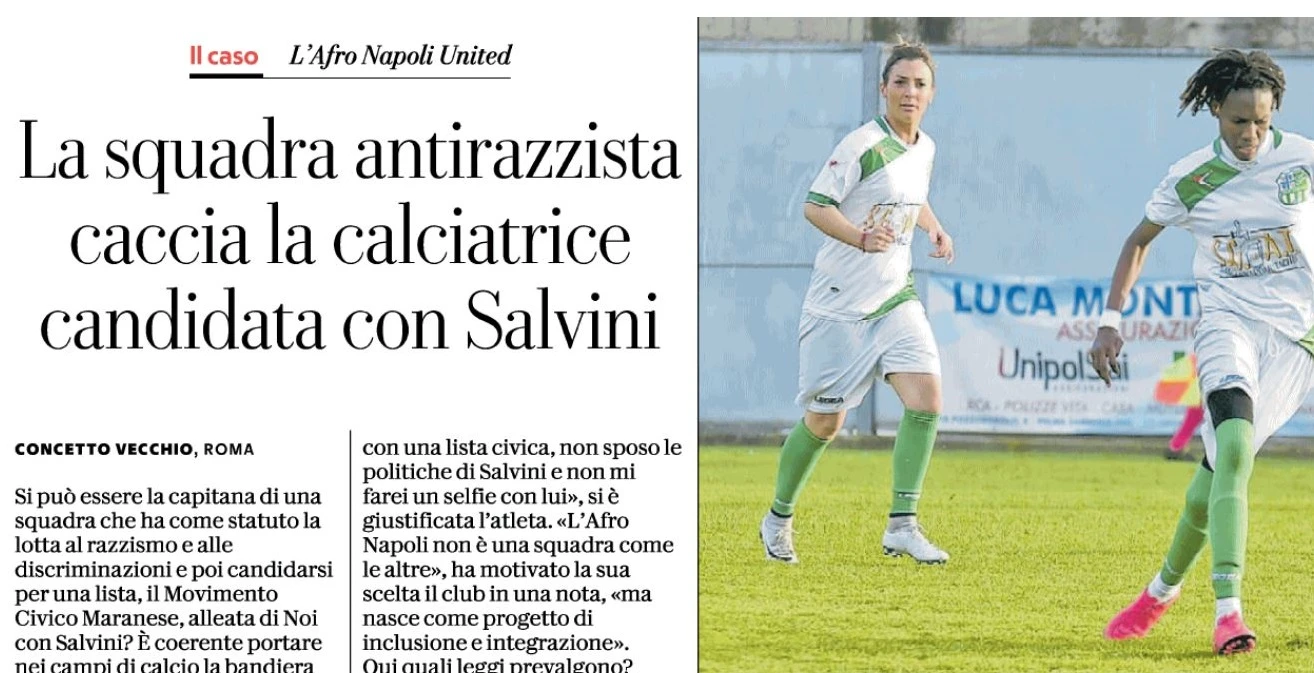 Immigrati, il titolo-vergogna di Repubblica sulla candidata con Salvini cacciata dalla "squadra antirazzista"