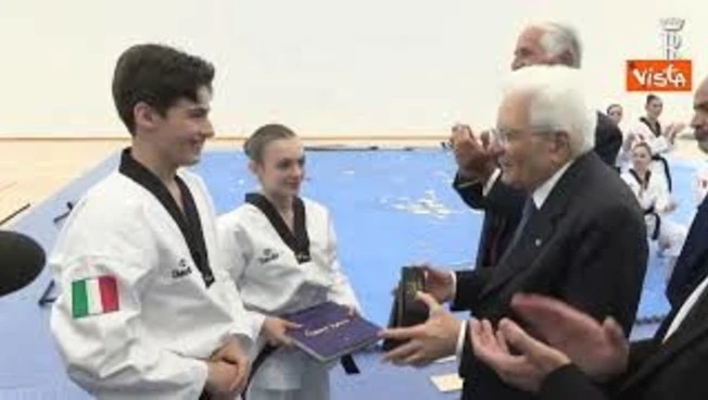 Mattarella visita il Centro di preparazione olimpica Giulio Onesti del Coni