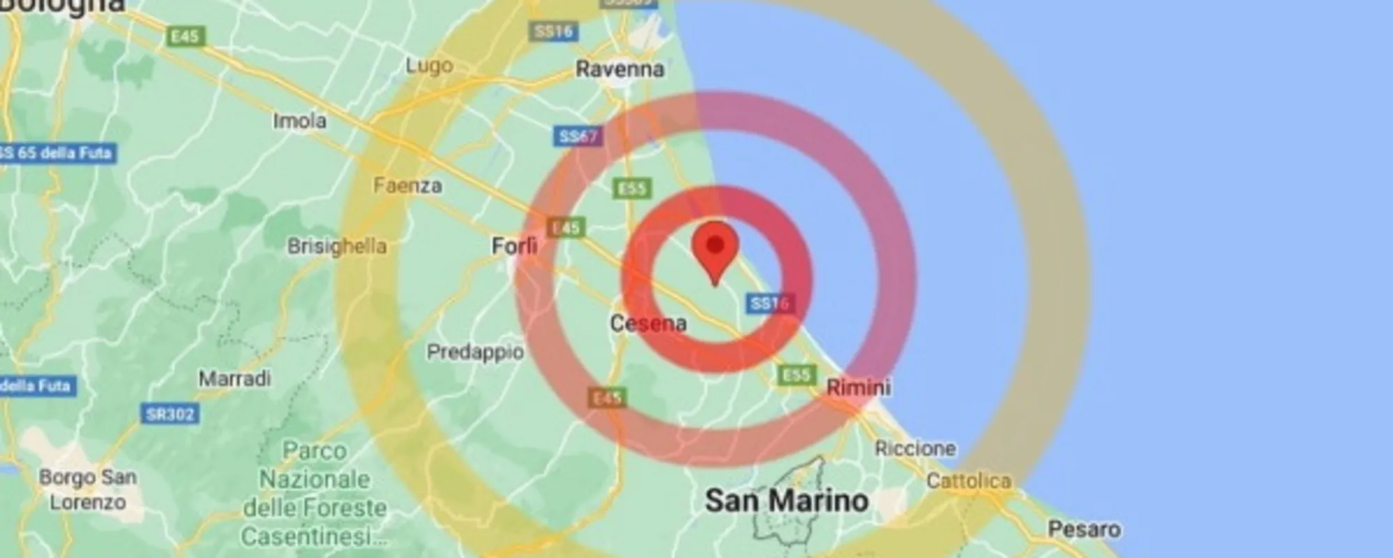 Terremoto, forti scosse tra Forlì e Ravenna