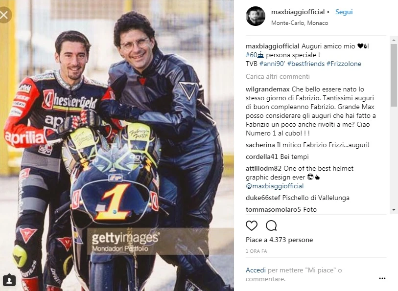 Fabrizio Frizzi, oggi il 60esimo compleanno: spunta quella foto con Max Biaggi che spacca il cuore