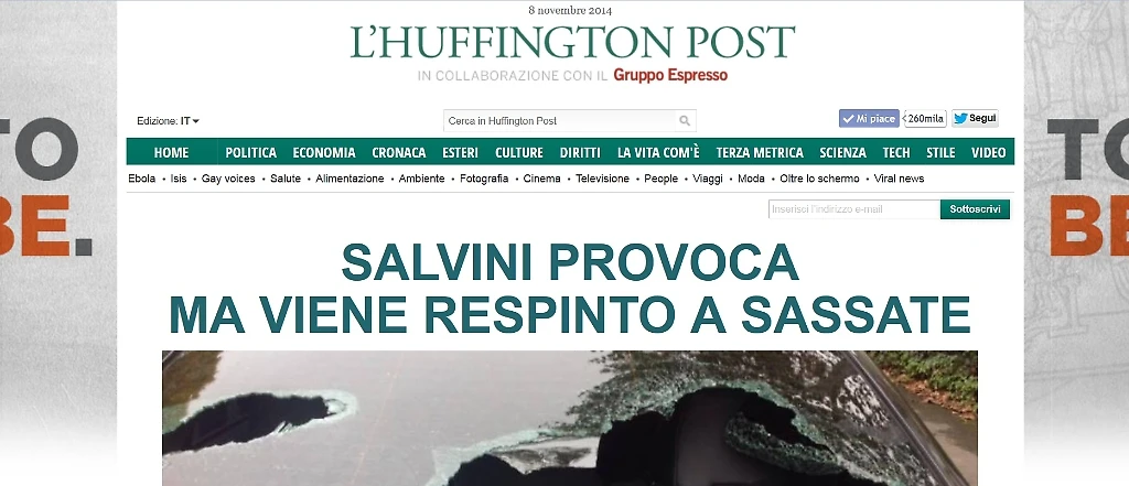 Matteo Salvini aggredito a Bologna, il titolo di Lucia Annunziata: "Provoca, respinto a sassate"