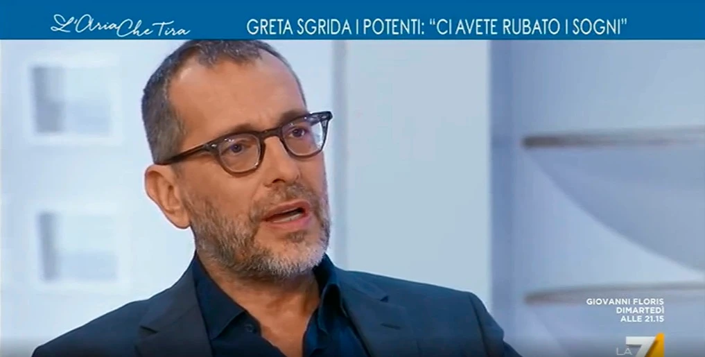 Corrado Formiglia L'aria che Tira: "Greta Thunberg? Bravissima. I migranti climatici? Colpa nostra"