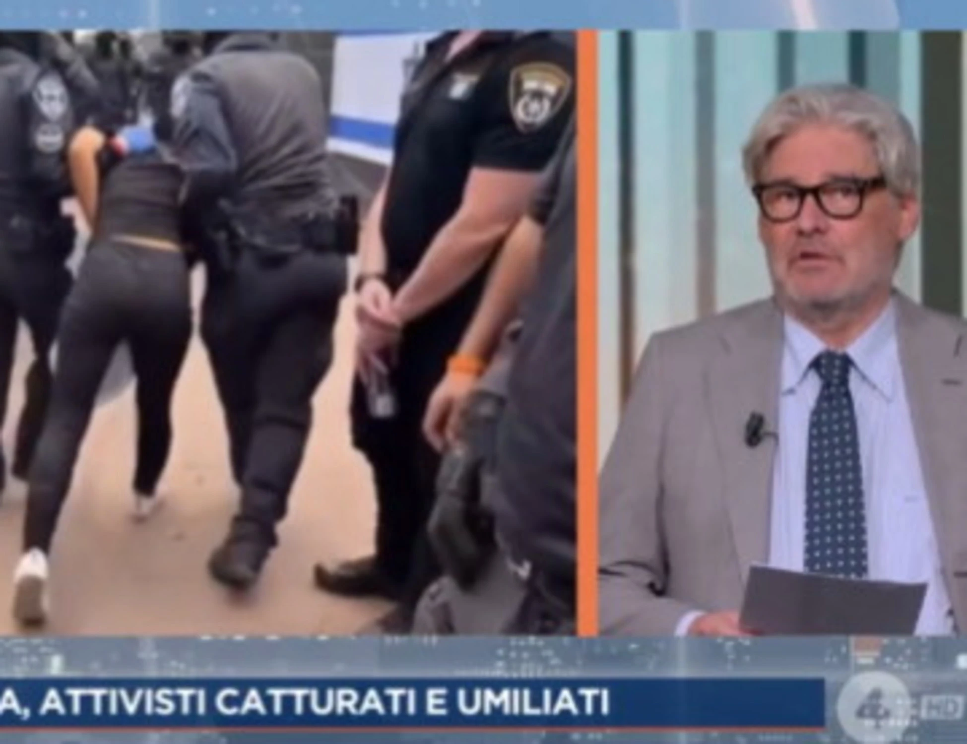 4 di Sera, furia Del Debbio sul video della Flotilla: "Uno schifo. Se parla, il giorno dopo..."