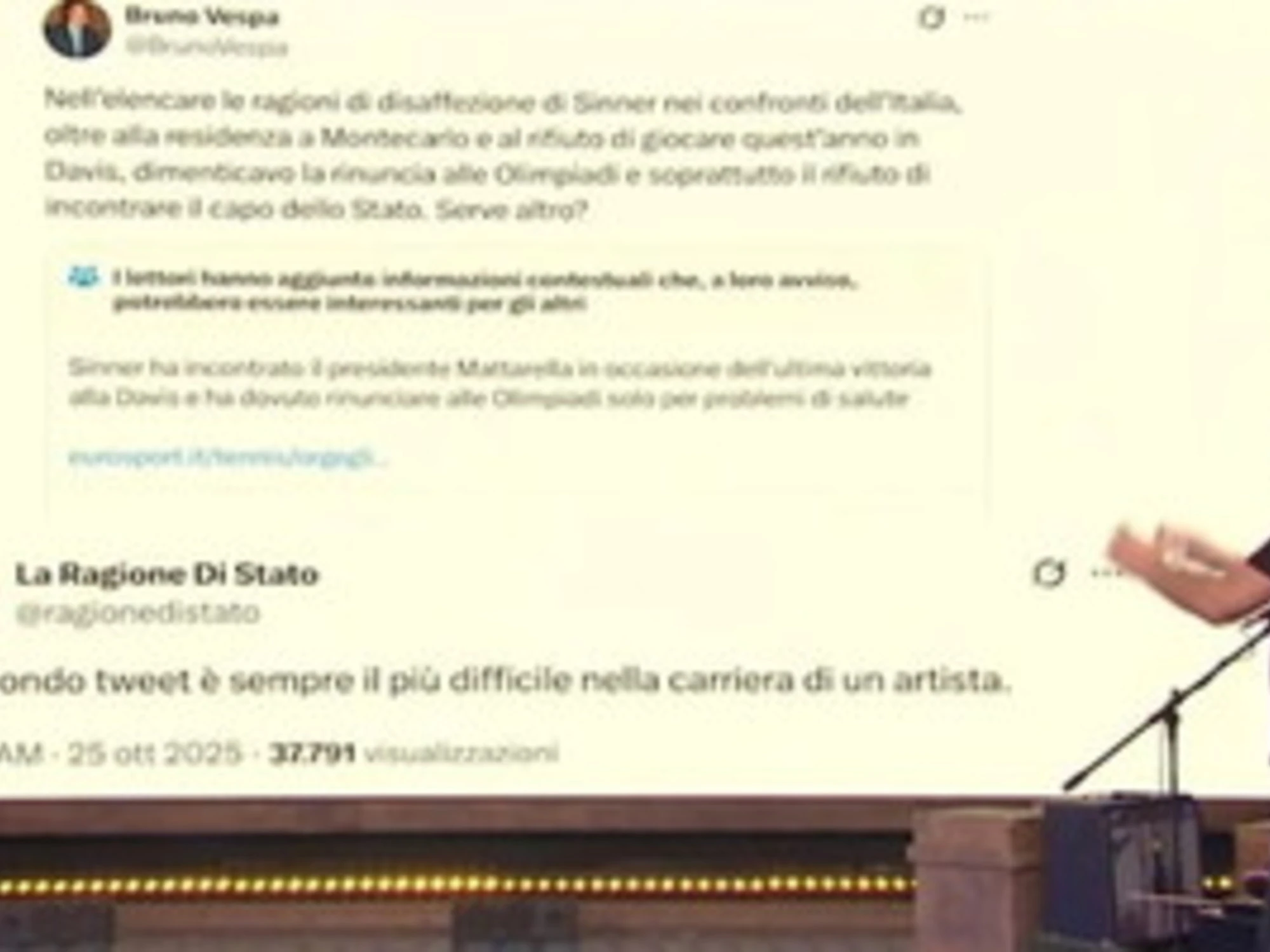 Jannik Sinner, una telefonata clamorosa: un caso a Propaganda Live