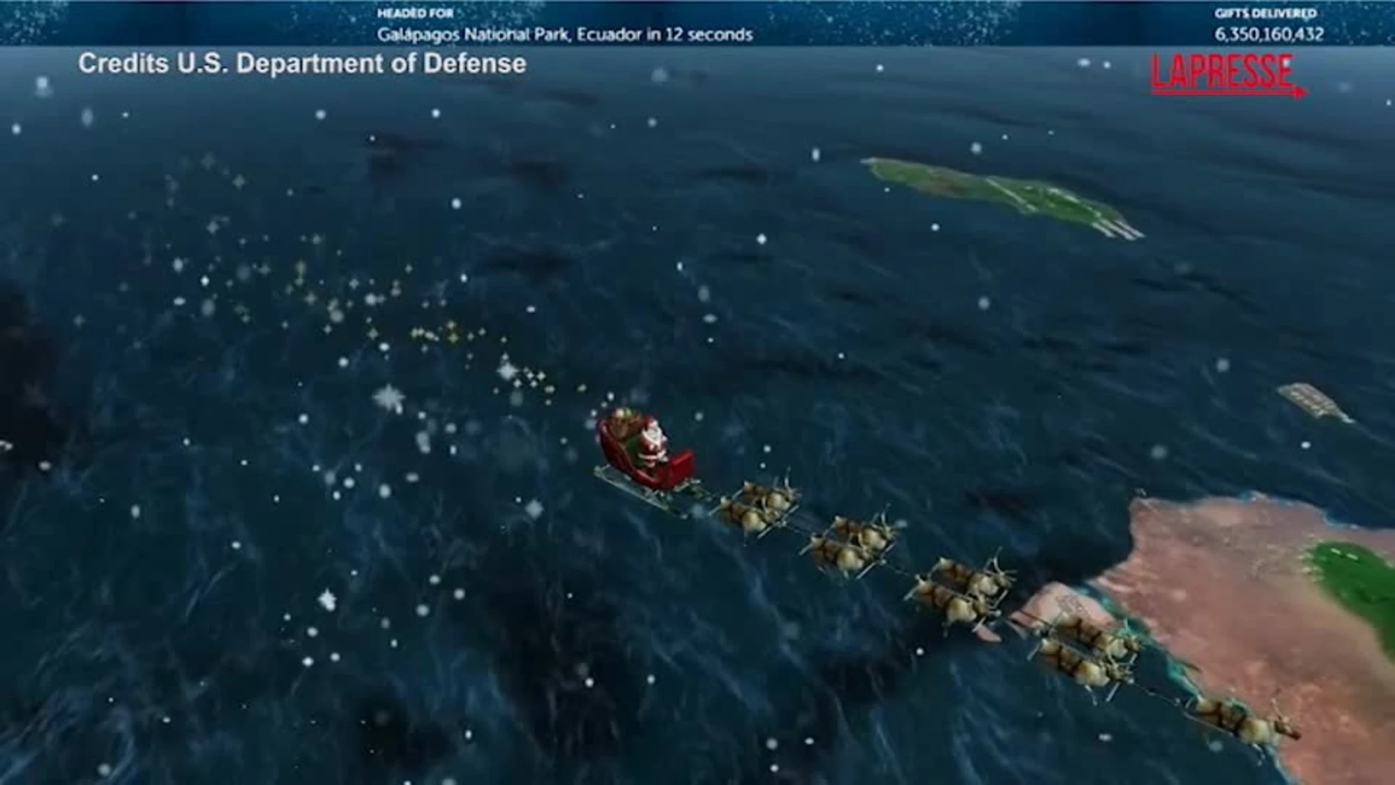 Babbo Natale e il viaggio in slitta: la deviazione nello spazio