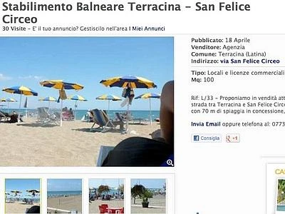 'Vendesi lido', da Sanremo al Salento è boom di inserzioni on line
