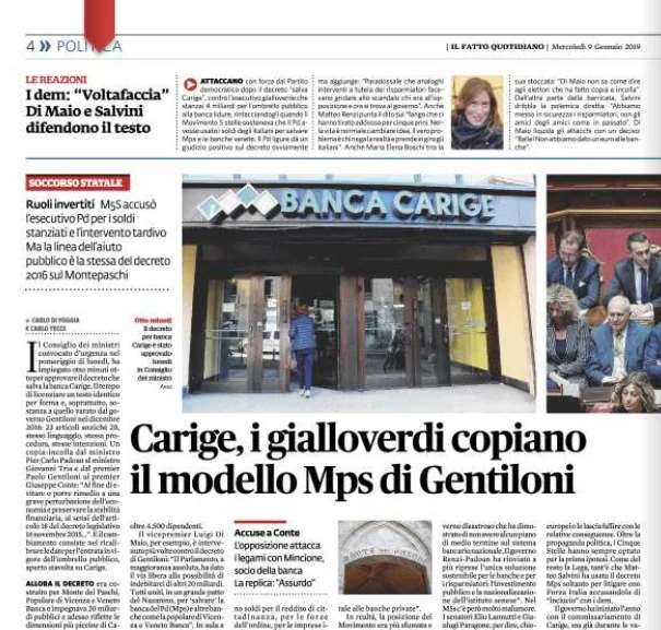 Marco Travaglio umilia Luigi Di Maio e M5s: banche, il titolo del Fatto che cambia la storia