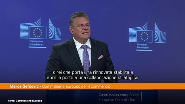 Dazi, Sefcovic "Con l'accordo Usa-Ue evitata guerra commerciale"