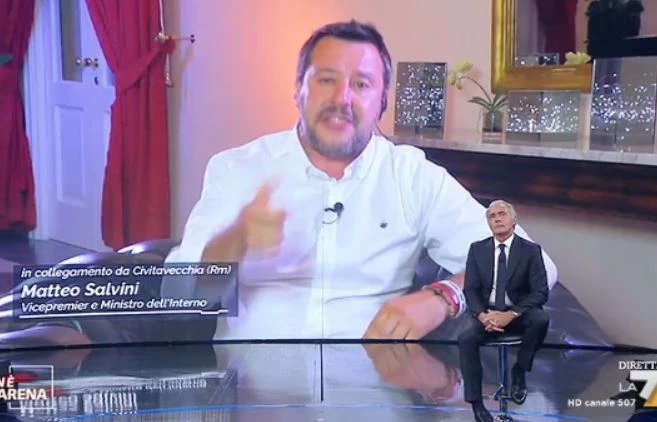 Non è l'arena, Matteo Salvini da Massimo Giletti avverte Luigi Di Maio: "Sono permaloso e non tiro a campare"
