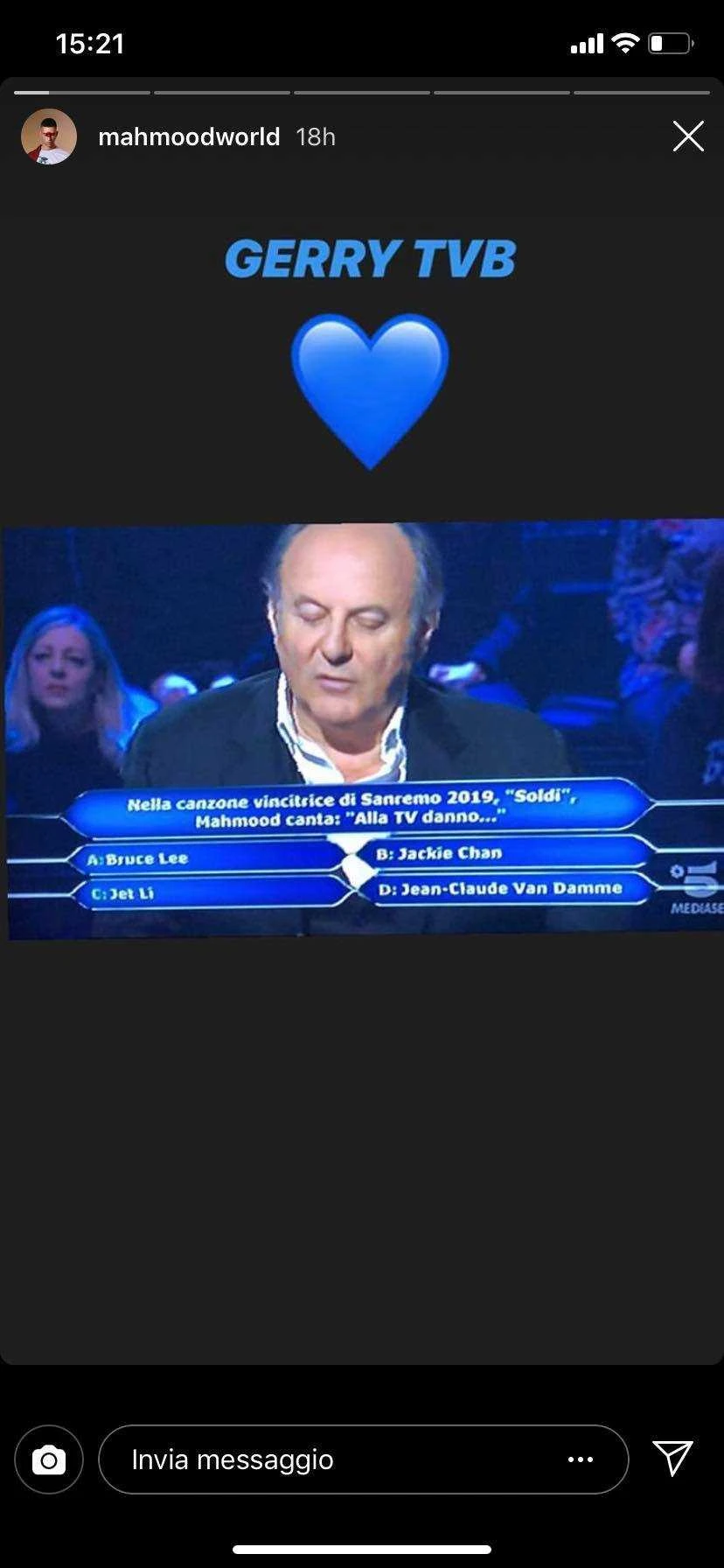 Chi vuol essere milionario?, disastrosa gaffe del concorrente su Mahmood: Gerry Scotti lo bastona così