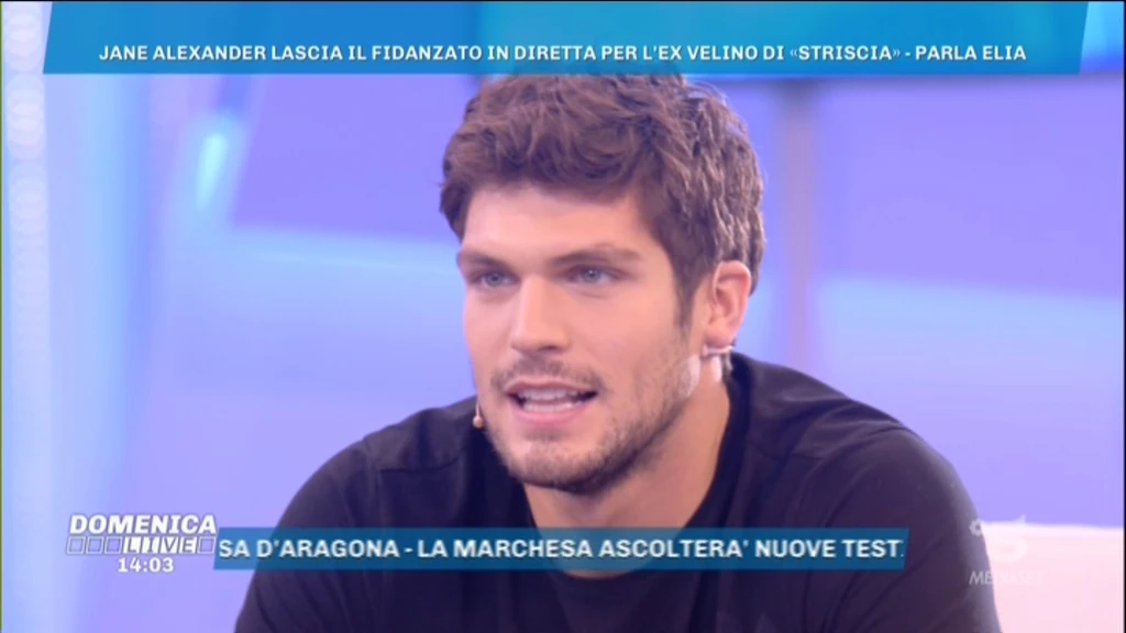 Grande Fratello Vip, Elia Fongaro umilia Jane Alexander a Domenica Live: altro che "amore"