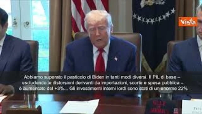 Trump: Abbiamo superato i pasticci di Biden e il Pil è aumentato del 3%