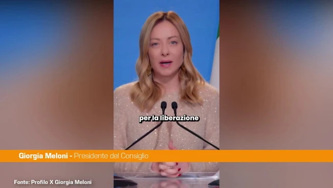 Meloni "Gioia per liberazione di Trentini e Burlò, al lavoro col Venezuela"