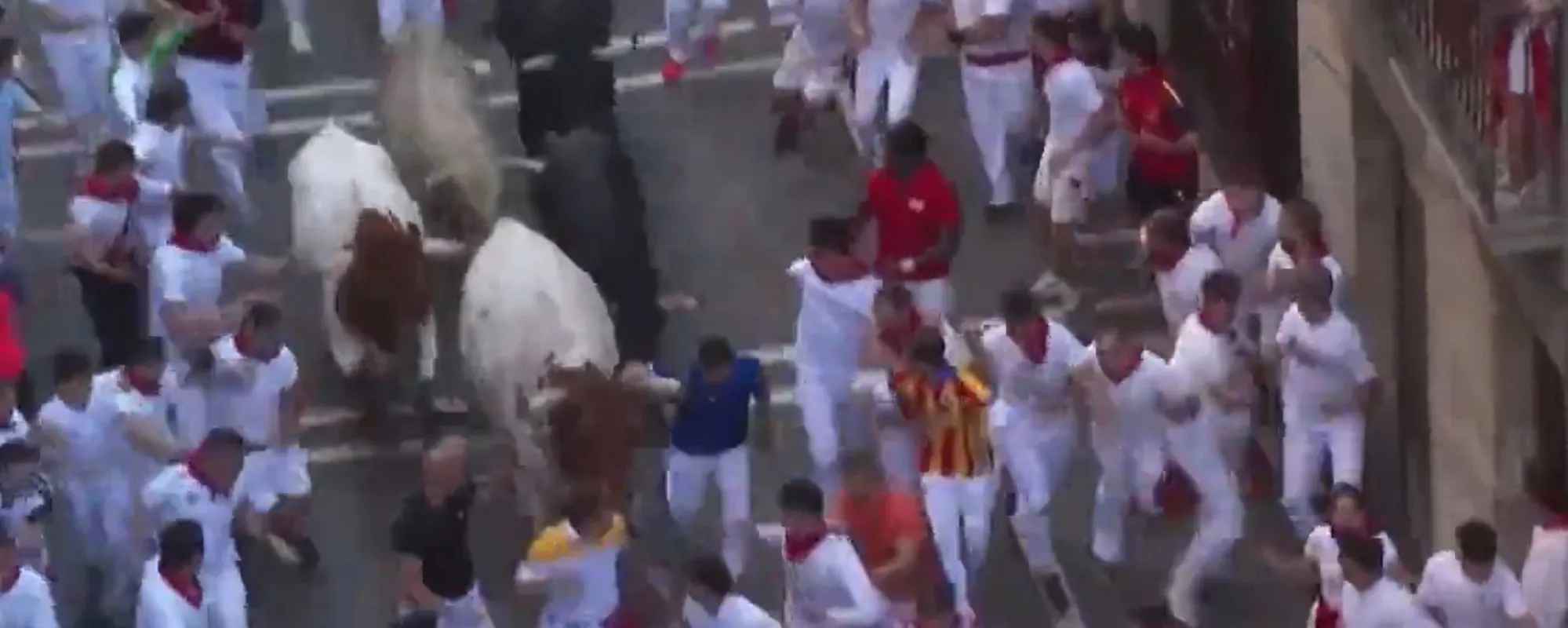Il toro lo incorna in faccia: orrore a Pamplona, immagini forti