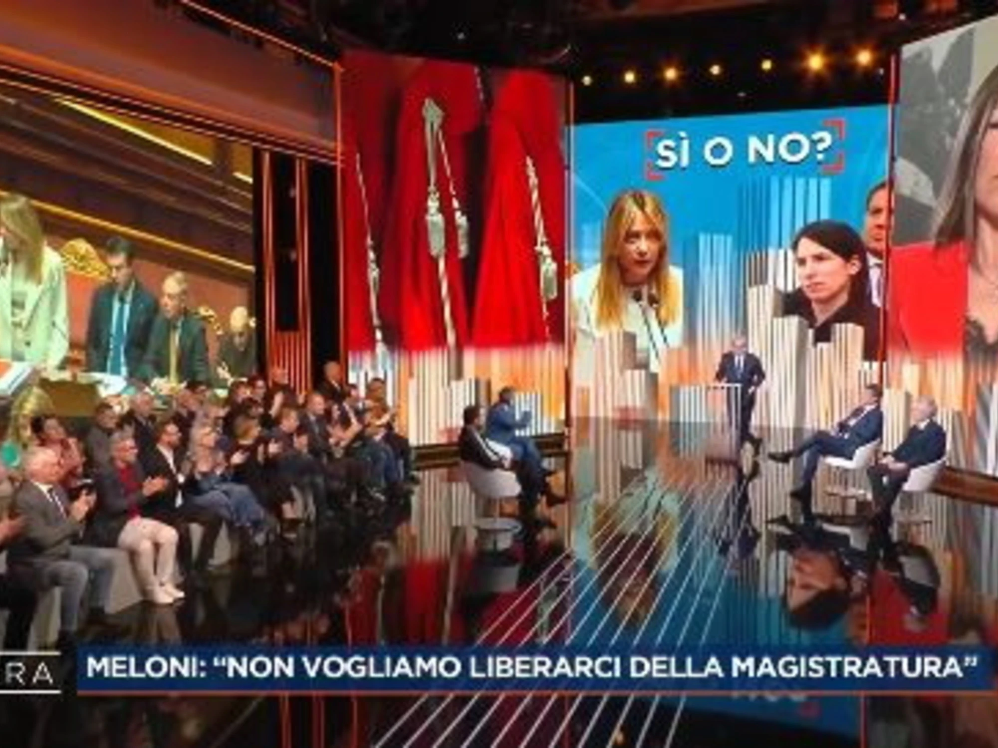 Andrea  Delmastro smonta la piddina in tv: "Vedi queste persone dietro di me?"