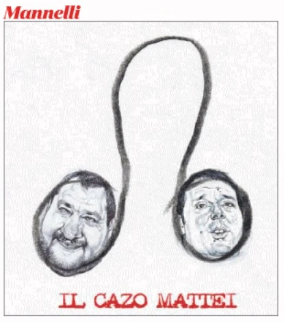 Salvini e Renzi, due testicoli di un enorme fallo: l'insulto in prima pagina sul Fatto Quotidiano di Travaglio