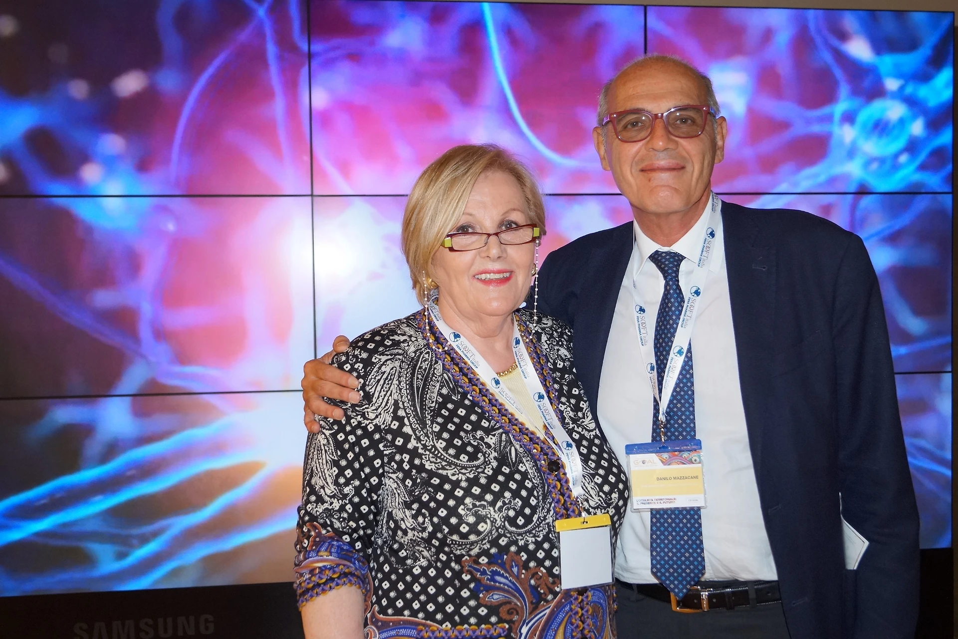 Flavia Ronconi, presidente Goal e Danilo Mazzacane, segretario generale Goal