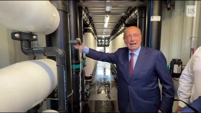 Premier Schifani obiskal napravo za razsoljevanje v Portu Empedocle