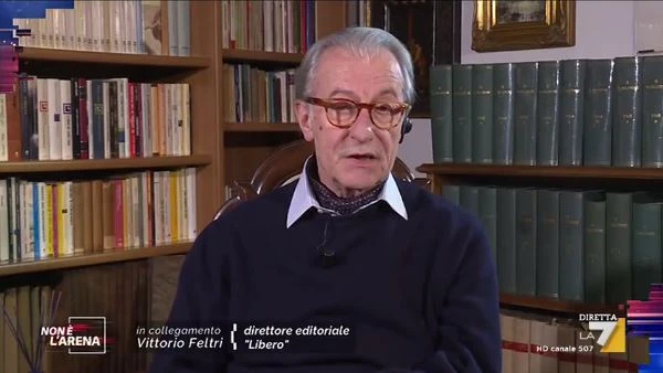 Vittorio Feltri da Giletti a Non è l'Arena brutalizza Civati: "Peggio del fascismo solo l'antifascismo"