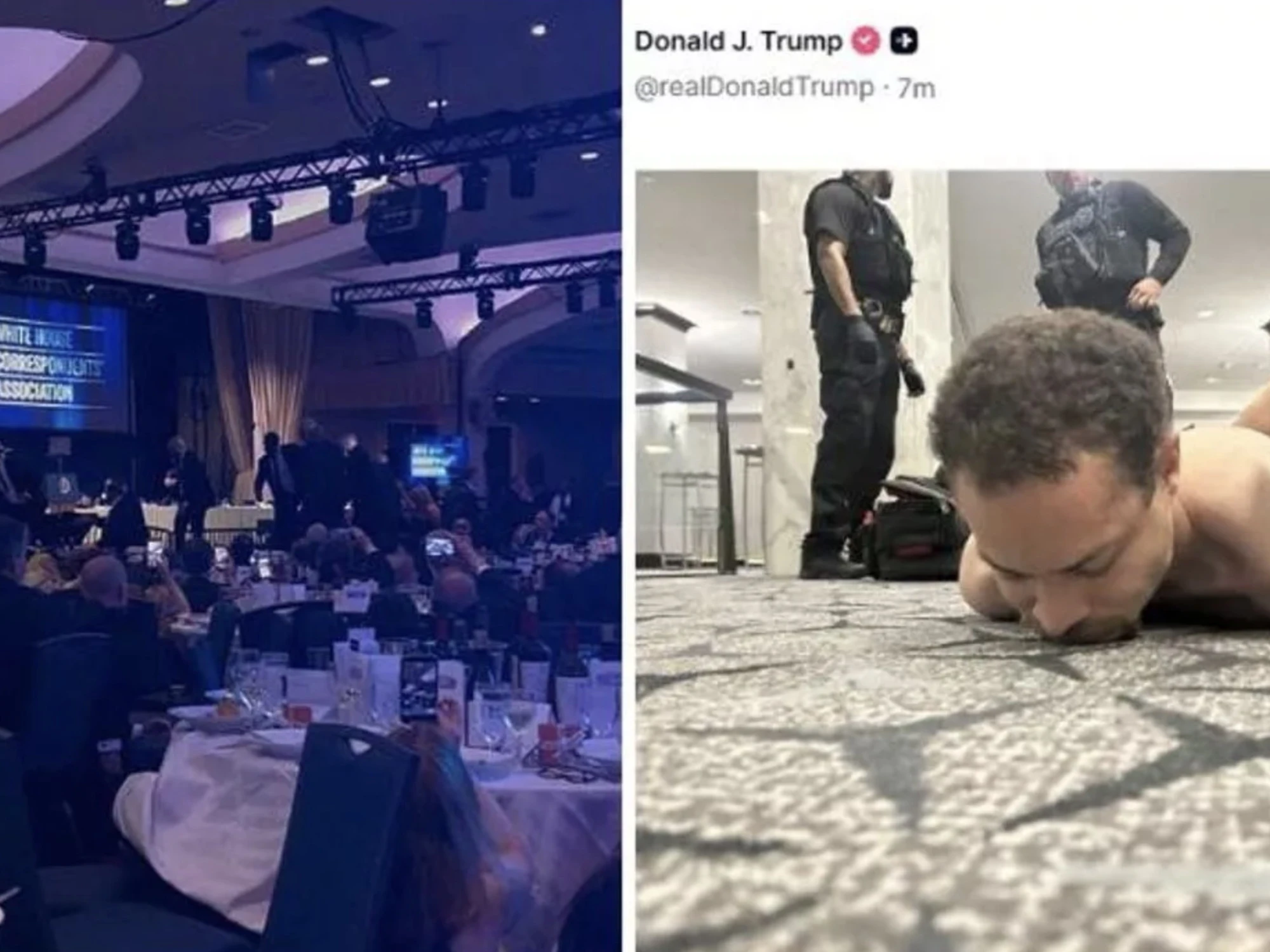 Uomo spara alla cena di Trump con i giornalisti, arrestato. Il presidente portato in salvo