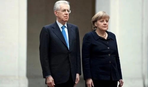Monti ora parla per la Germania:"La Merkel non vuole il Pd al governo"E su Berlusconi: "Chi lo vota è un problema"