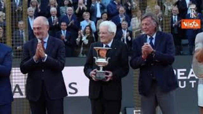Mattarella premia Sinner agli Internazionali di Tennis
