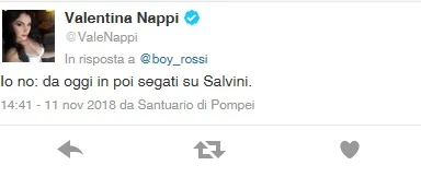 Valentina Nappi, masturbazione: la battuta oscena su Matteo Salvini