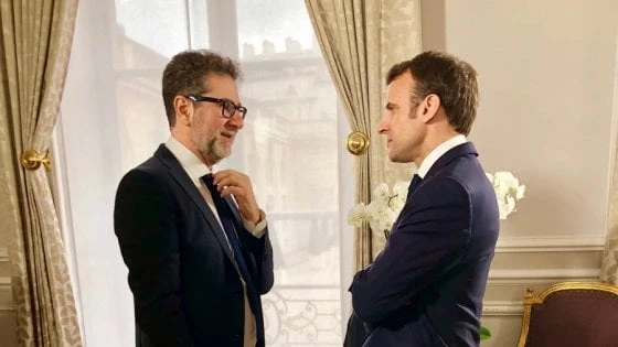Che tempo che fa, Fabio Fazio intervista Emmanuel Macron: le prime immagini dell'incontro